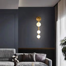 Modern gold & black glass ball wall lights living room decorbites