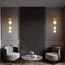 Modern gold & black glass ball wall lights living room decorbites