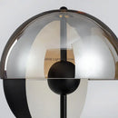 Modern gold & black glass hemisphere led floor lamp living room