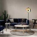 Modern gold & black glass hemisphere led floor lamp living room