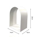 Modern gold & black golden arches metal sculpture living room bookend