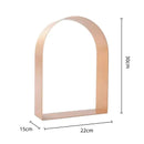 Modern gold & black golden arches metal sculpture living room bookend