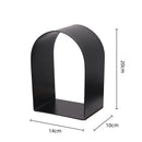 Modern gold & black golden arches metal sculpture living room bookend
