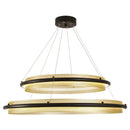 Modern gold & black honeycomb round pendant light for dining room