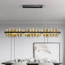Modern gold & black iceberg design led chandelier dining room light