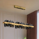 Modern gold & black iceberg design led chandelier dining room light