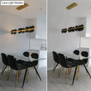 Modern gold & black iceberg led chandelier lighting dining room