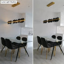Modern gold & black iceberg led chandelier lighting dining room
