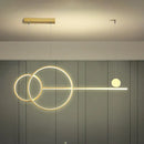 Modern gold & black led acrylic chandelier kitchen island light
