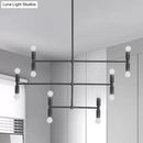 DecorBites™ Modern LED Island Light: Multi-Layer Gold/Black Hanging Pendant with Rotatable Arms - Ideal for Living Room