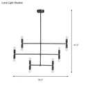 DecorBites™ Modern LED Island Light: Multi-Layer Gold/Black Hanging Pendant with Rotatable Arms - Ideal for Living Room
