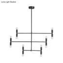 DecorBites™ Modern LED Island Light: Multi-Layer Gold/Black Hanging Pendant with Rotatable Arms - Ideal for Living Room