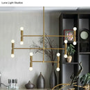 DecorBites™ Modern LED Island Light: Multi-Layer Gold/Black Hanging Pendant with Rotatable Arms - Ideal for Living Room