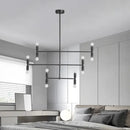 DecorBites™ Modern LED Island Light: Multi-Layer Gold/Black Hanging Pendant with Rotatable Arms - Ideal for Living Room