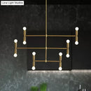 DecorBites™ Modern LED Island Light: Multi-Layer Gold/Black Hanging Pendant with Rotatable Arms - Ideal for Living Room