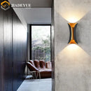 Modern gold & black led wall light garden decor sconce