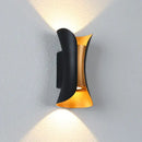 Modern gold & black led wall light garden decor sconce