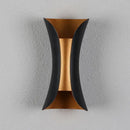 Modern gold & black led wall light garden decor sconce