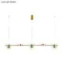 DecorBites™ Modern Linear Metallic Chandelier Light - 3/5 Heads Black/Gold Hanging Lamp with Rotatable Shade - Warm/White Light