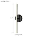 Modern gold & black minimalist wall sconce bathroom light