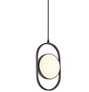 Modern gold & black oval pendant lights kitchen circular bulb