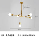 Modern gold & black pendant light for dining room