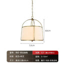 Modern gold & black pendant lights with fabric shades dining room