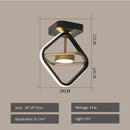 Modern gold & black ring led ceiling light for living room