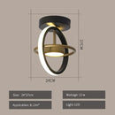 Modern gold & black ring led ceiling light for living room
