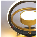 Modern gold & black ring led ceiling light for living room