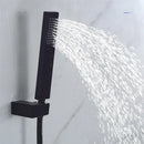 Modern gold & black shower set bathroom waterfall tub mixer