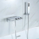 Modern gold & black shower set bathroom waterfall tub mixer