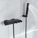 Modern gold & black shower set bathroom waterfall tub mixer