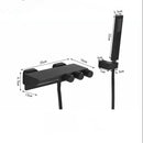 Modern gold & black shower set bathroom waterfall tub mixer