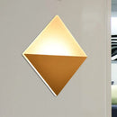 Modern gold & black square wall sconce bedroom led light fixture