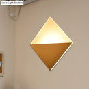 Modern gold & black square wall sconce bedroom led light fixture