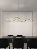 Modern gold & black stainless steel pendant lights dining room