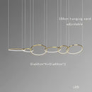 Modern gold & black stainless steel pendant lights dining room