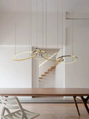 Modern gold & black stainless steel pendant lights dining room