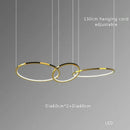 Modern gold & black stainless steel pendant lights dining room