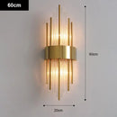 Modern gold & black stainless steel wall sconce living room light