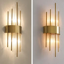 Modern gold & black stainless steel wall sconce living room light