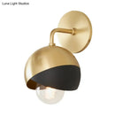 Modern gold & black wall lamp e26 e27 study room inch fixture