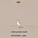 Modern gold & blue dimmable crystal chandelier dining room light
