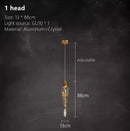 Modern gold branch art cage crystal chandelier dining room light