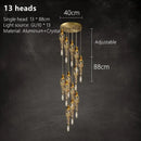 Modern gold branch art cage crystal chandelier dining room light