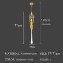 Modern gold branch art cage crystal chandelier dining room light