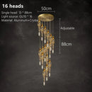 Modern gold branch art cage crystal chandelier dining room light