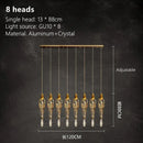 Modern gold branch art cage crystal chandelier dining room light