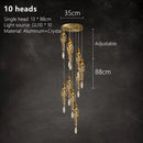 Modern gold branch art cage crystal chandelier dining room light